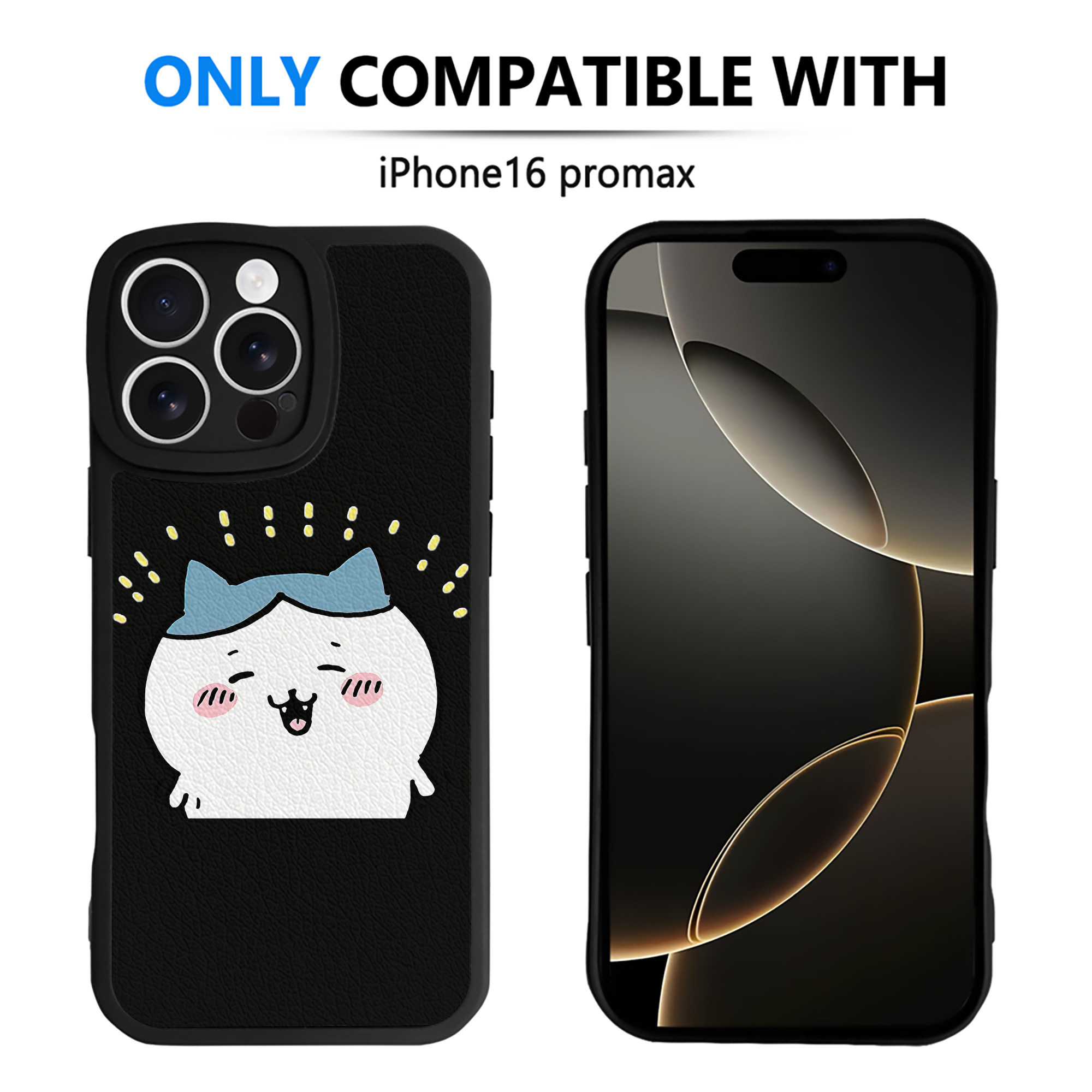 （画像用） ちいかわ ハチワレ Chii-kawa hachiware 【iPhone 16シリーズ対応】シリコンスマホケース（レザー調） 材質：シリコン